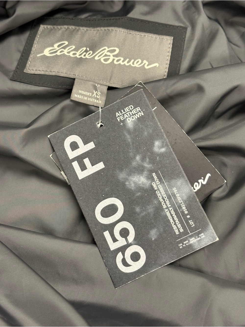 Eddie Bauer Long Hooded Black Puffer Coat - Picture 8 of 9
